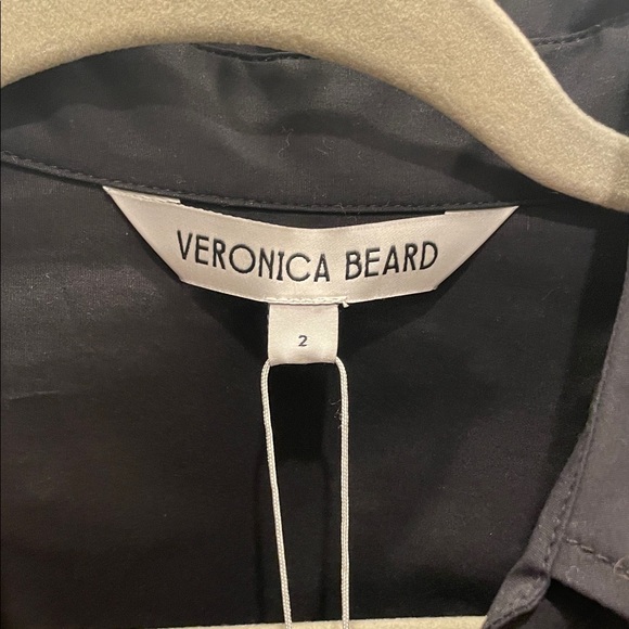 NWT Veronica Beard Elegant Black Button-Down Dress size 2 - Picture 3 of 3